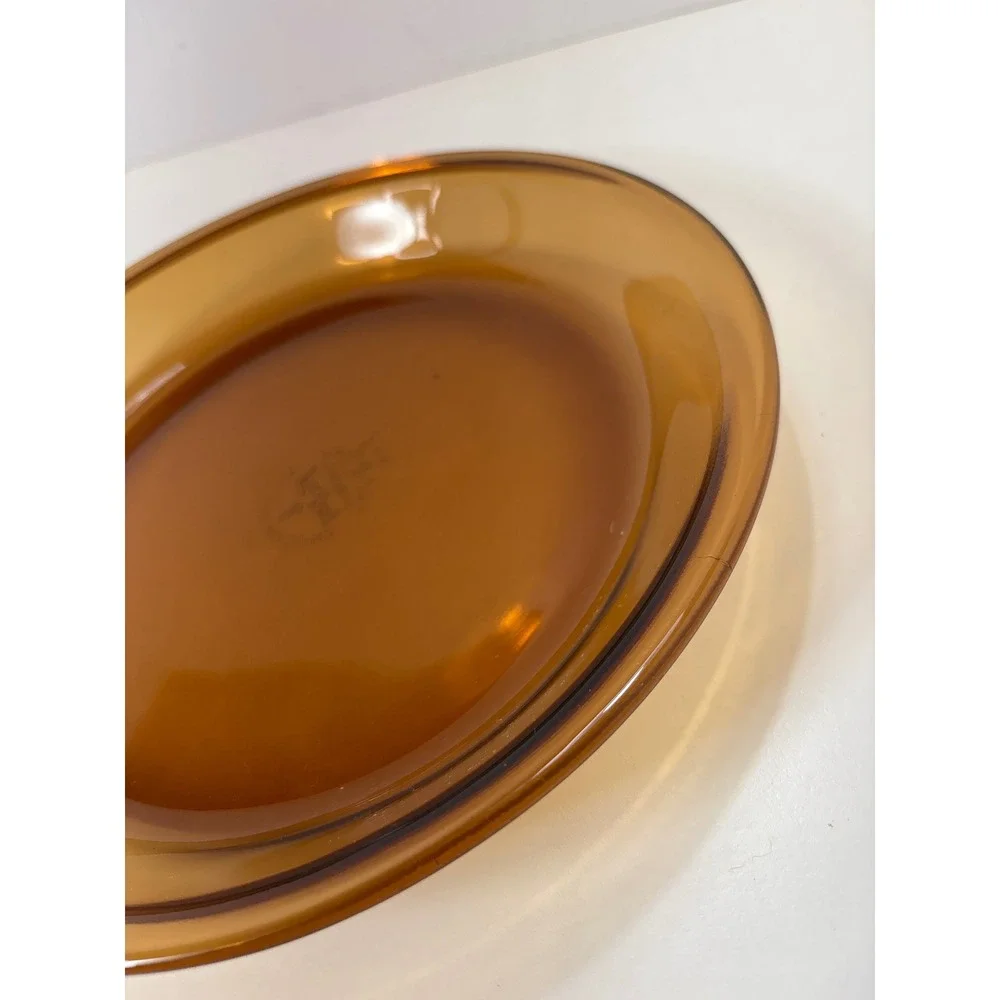 Anchor Hocking Fire King 9 Inch Amber Glass‎ Pie Plate Pan 460 Made USA Vintage